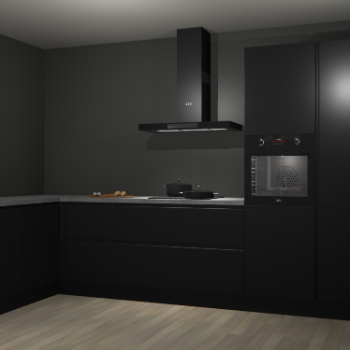 Zwarte greeploze keuken Nuuk 69054