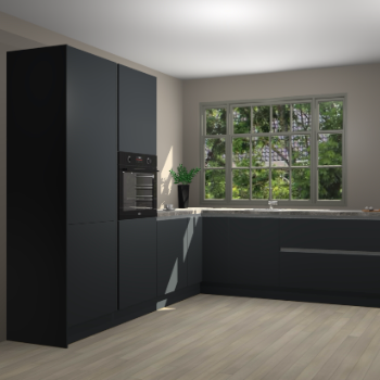 Onyxgrijze greeploze keuken Malaga 67996