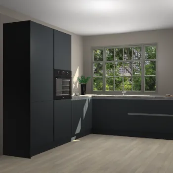 Onyxgrijze greeploze keuken Malaga 67996
