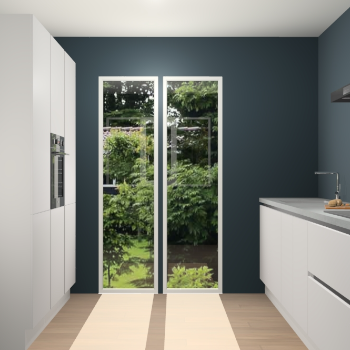 Zijdegrijze greeploze keuken Dallas 74386