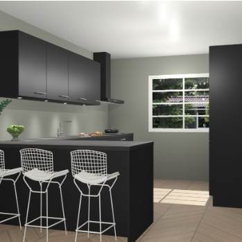 Zwarte keuken Sopot 62208