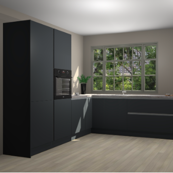 Onyxgrijze greeploze keuken Malaga 68002