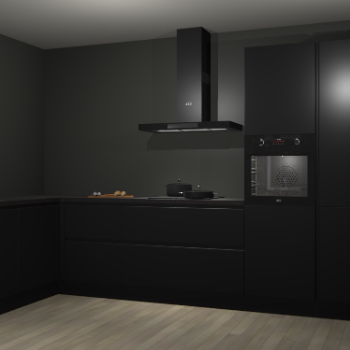 Zwarte greeploze keuken Nuuk 69081