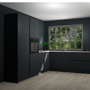 Onyxgrijze greeploze keuken Malaga 68005