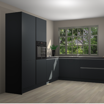 Onyxgrijze greeploze keuken Malaga 68008