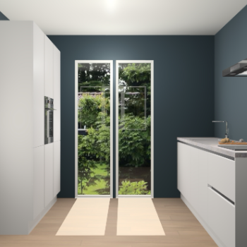 Zijdegrijze greeploze keuken Dallas 74542