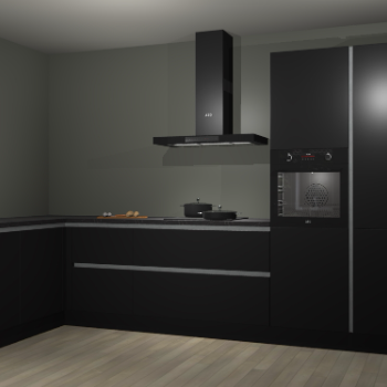 Zwarte greeploze keuken Nuuk 69183