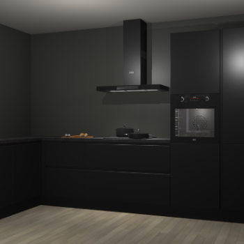 Zwarte greeploze keuken Nuuk 69186