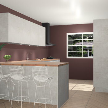 Beton opal greeploze keuken Sopot 64144