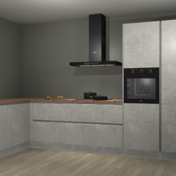 Beton opaal greeploze keuken Nuuk 69321