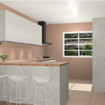 Beton opal greeploze keuken Sopot 64140