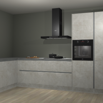 Beton opaal greeploze keuken Nuuk 69372