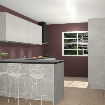 Beton opal greeploze keuken Sopot 64343