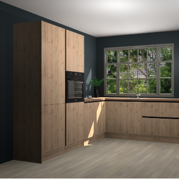 Madera Natuur greeploze keuken Malaga 68271