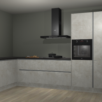 Beton opaal greeploze keuken Nuuk 69392