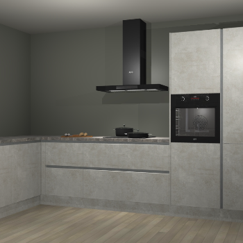 Beton opaal greeploze keuken Nuuk 69411