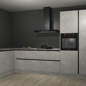 Beton opaal greeploze keuken Nuuk 69414