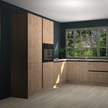 Madera Natuur greeploze keuken Malaga 68314