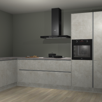 Beton opaal greeploze keuken Nuuk 69430