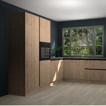 Madera Natuur greeploze keuken Malaga 68320