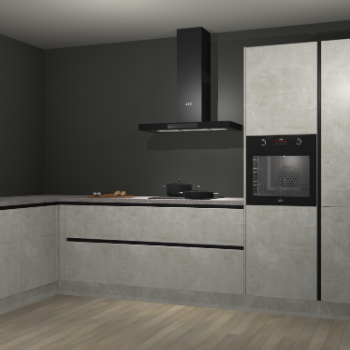 Beton opaal greeploze keuken Nuuk 69433