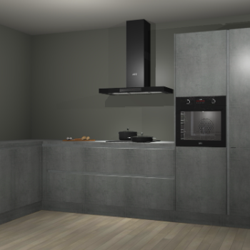 Beton parelgrijs greeploze keuken Nuuk 69523