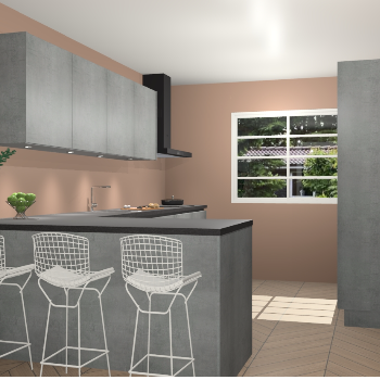 Beton parelgrijs greeploze keuken Sopot 64484