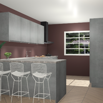 Beton parelgrijs greeploze keuken Sopot 64487