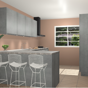 Beton parelgrijs greeploze keuken Sopot 64490