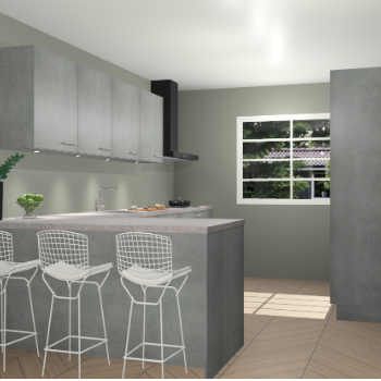 Beton parelgrijs keuken Sopot 64491