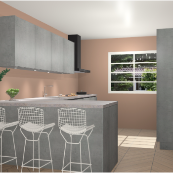 Beton parelgrijs greeploze keuken Sopot 64496