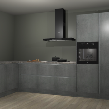 Beton parelgrijs greeploze keuken Nuuk 69695