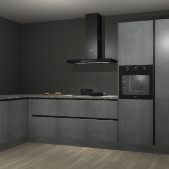 Beton parelgrijs greeploze keuken Nuuk 69698