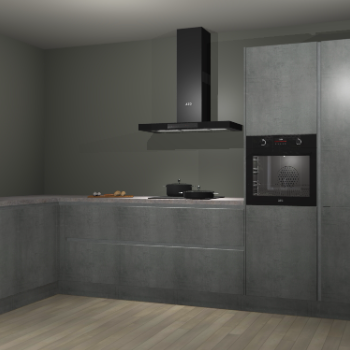 Beton parelgrijs greeploze keuken Nuuk 69709