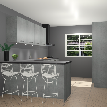 Beton parelgrijs keuken Sopot 64501