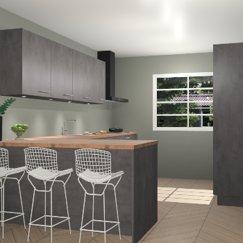 Beton antraciet keuken Sopot 64503