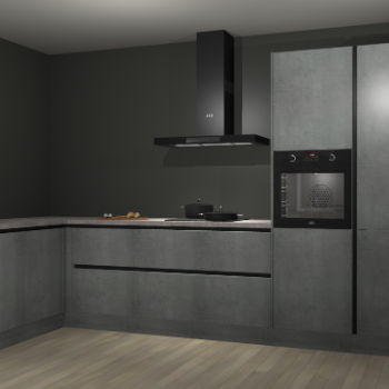 Beton parelgrijs greeploze keuken Nuuk 69712