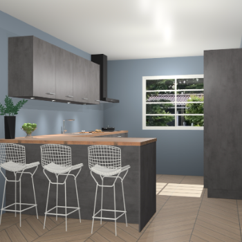 Beton antraciet keuken Sopot 64504