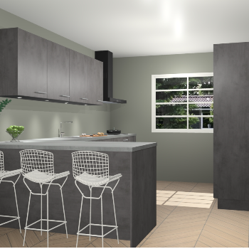 Beton antraciet keuken Sopot 64745