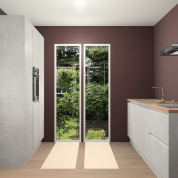 Beton opaal greeploze keuken Dallas 75010