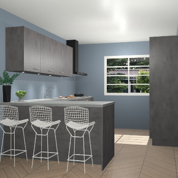 Beton antraciet keuken Sopot 64746