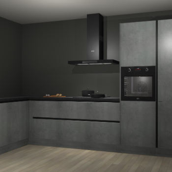 Beton parelgrijs greeploze keuken Nuuk 69736