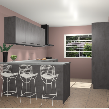 Beton antraciet keuken Sopot 64748