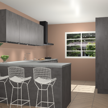 Beton antraciet greeploze keuken Sopot 64750