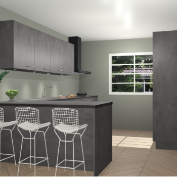 Beton antraciet keuken Sopot 64751