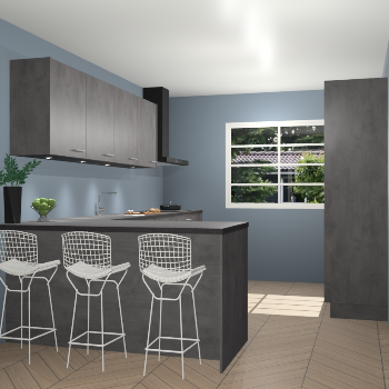 Beton antraciet keuken Sopot 64752