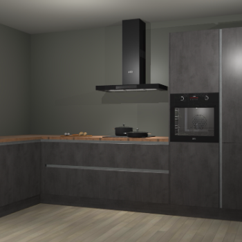 Beton antraciet greeploze keuken Nuuk 69754