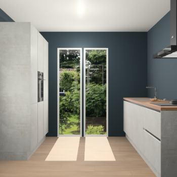 Beton opaal greeploze keuken Dallas 75015