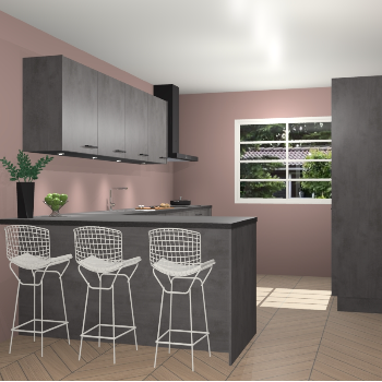 Beton antraciet keuken Sopot 64754