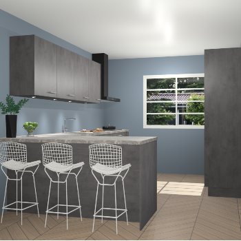 Beton antraciet keuken Sopot 64758